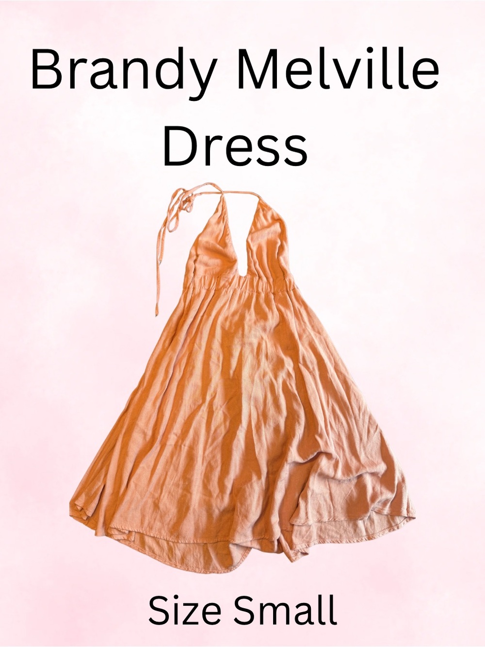 Brandy Melville Pink Halter Sundress - Small